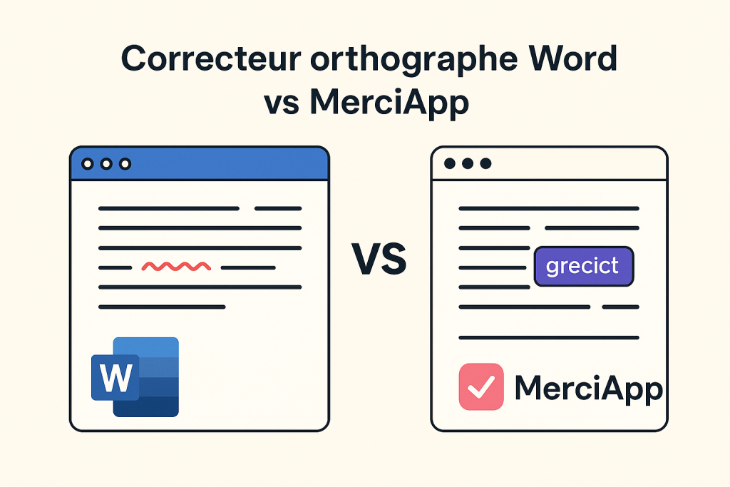 Correcteur orthographe Word vs MerciApp : lequel corrige le mieux ?
